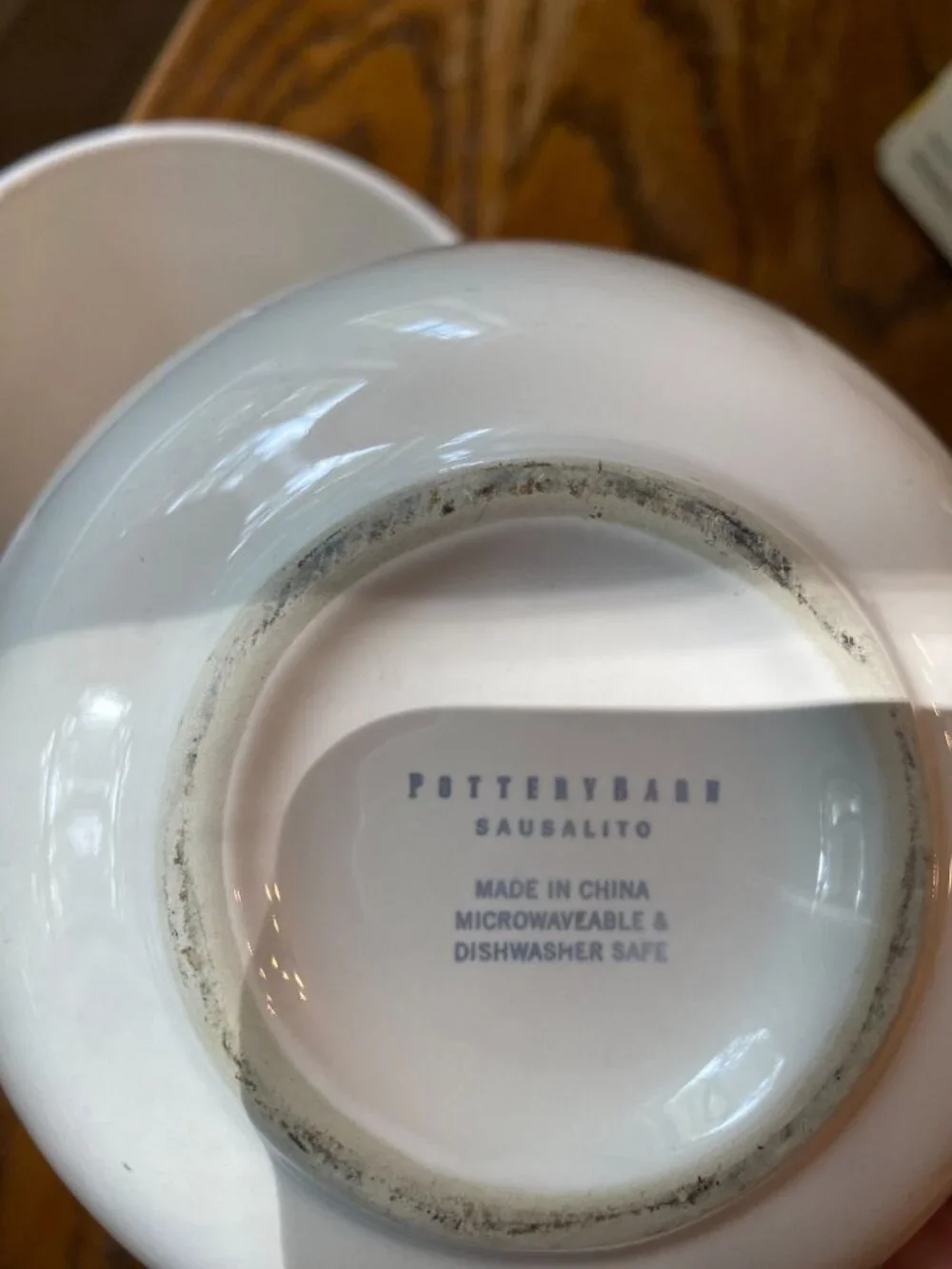 Pottery Barn Sausalito Blanca White Bowls Set Of 2 Microwave & Dishwasher Safe